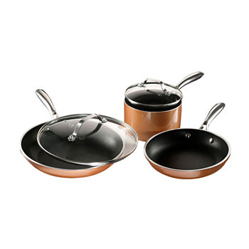Gotham Steel Copper Cast 5-pc. Copper Dishwasher Safe Non-Stick Cookware Set