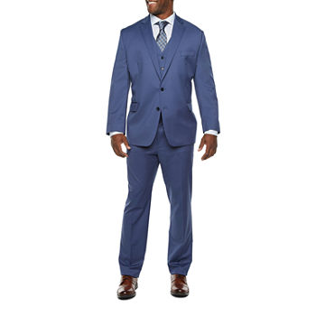Shaquille O’Neal XLG Mens Blue Stretch Regular Fit Suit Separates - Big and Tall