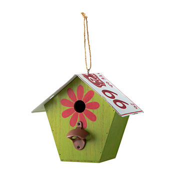 Glitzhome 10.75in  Metal Licence Plate Bird Houses