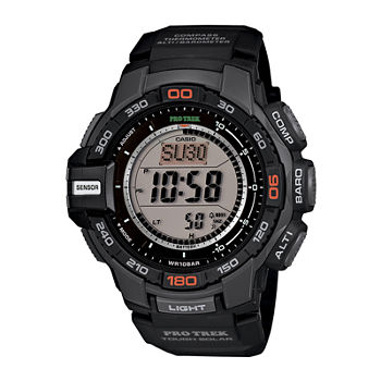 Casio Pro Trek Mens Chronograph Multi-Function Digital Black Strap Watch Prg270-1