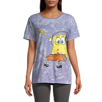 Spongebob Juniors Womens Oversized Graphic T-Shirt