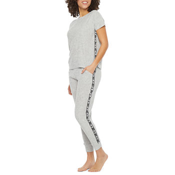 Juicy By Juicy Couture Womens Round Neck Short Sleeve 2-pc. Pant Pajama Set