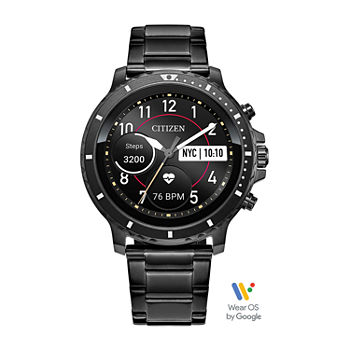 Citizen CZ Smart HR Smartwatch 46mm Grey IP Stainless Steel Watch, Powered by Google Wear OS - Mx0007-59x