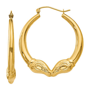14K Gold 35mm Hoop Earrings