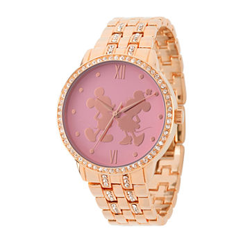 Disney Mickey Mouse Womens Rose Goldtone Bracelet Watch Wds000680