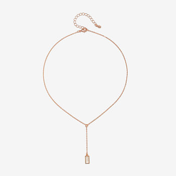 Bijoux Bar 16 Inch Link Rectangular Y Necklace