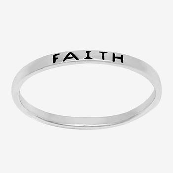Itsy Bitsy Faith Sterling Silver Cross Band