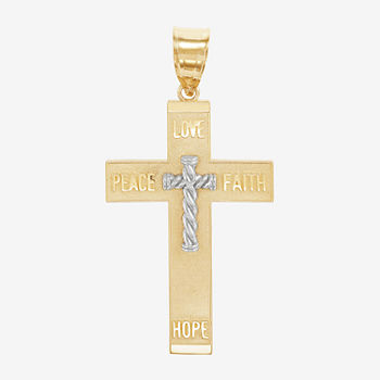 Religious Jewelry Unisex Adult 14K Gold Cross Pendant