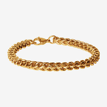 Shaquille O'Neal Xlg Stainless Steel 9 Inch Solid Wheat Chain Bracelet