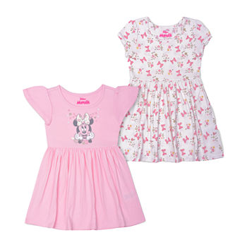 Disney Toddler Girls 2-pc. Short Sleeve Flutter Sleeve Mickey and Friends Minnie Mouse A-Line Dress