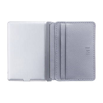 Ine Luxurious Aluminum & Leather Recycled 4 RFID Card Slot 3,000mAH Power Wallet