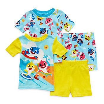Summer Pj Toddler Boys 4-pc. Baby Shark Shorts Pajama Set