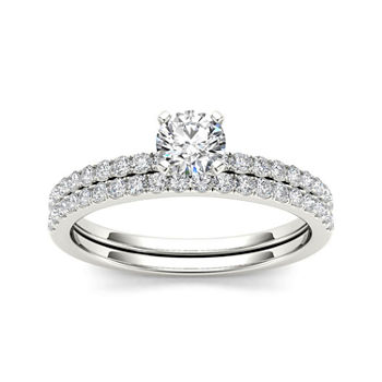3/4 CT. T.W. Diamond 14K White Gold Bridal Ring Set