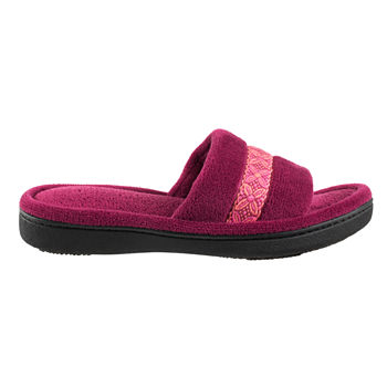 Isotoner Microterry Slide Womens Slip-On Slippers