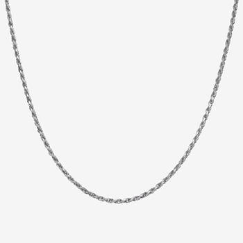 Sterling Silver 24 Inch Solid Rope Chain Necklace