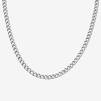 Sterling Silver 20 Inch Hollow Cuban Chain Necklace