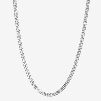Sterling Silver 20 Inch Solid Cuban Chain Necklace