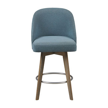 Madison Park Walsh Counter Stool Counter Height Upholstered Swivel Bar Stool