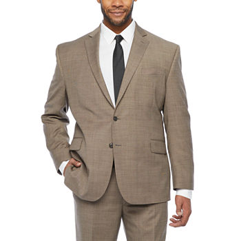 Stafford Super Suit Brown Tic Suit Separates - Big and Tall