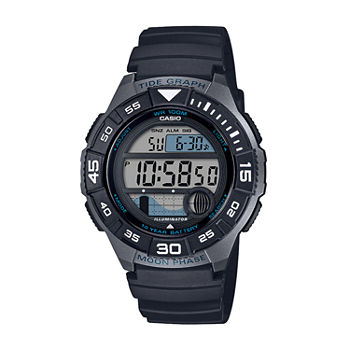 Casio Mens Digital Black Strap Watch Ws1100h1avos