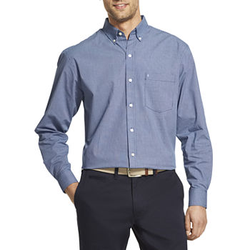 IZOD Mens Regular Fit Long Sleeve Plaid Button-Down Shirt