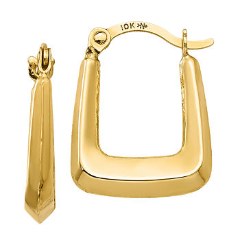 10K GOLD 15mm Square Hoop Earrings