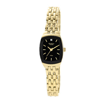 Armitron® Now Womens Gold-Tone Stainless Steel Diamond Accent Watch
