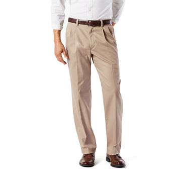 Dockers Easy Khaki With Stretch Mens Classic Fit Pleated Pant