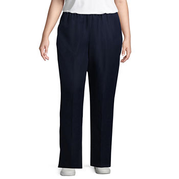 Alfred Dunner Womens Straight Pull-On Pants Plus