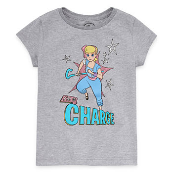 Disney Collection Toy Story 4 Graphic T-Shirt - Girls Little & Big Girls Crew Neck Toy Story Short Sleeve Graphic T-Shirt