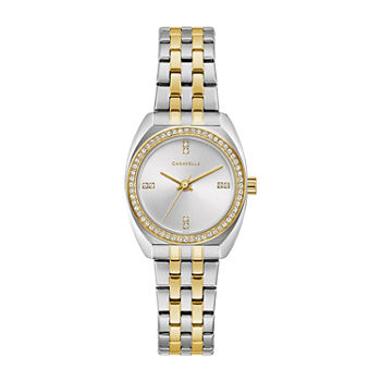 Caravelle Designed By Bulova Womens Two Tone Stainless Steel Bracelet Watch 45l186