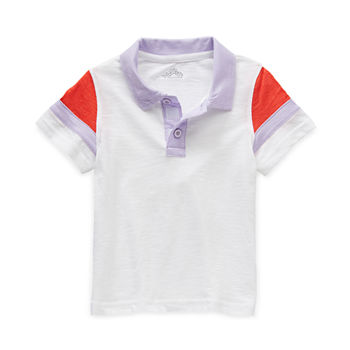 Thereabouts Toddler Boys Short Sleeve Adaptive Polo Shirt