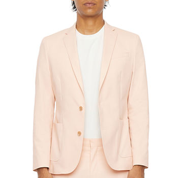 JF J. Ferrar Men's Ultra Comfort Neutral Pink Slim Fit Suit Separates