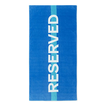 Outdoor Oasis Reserved Stripe Printed Beach Towel
