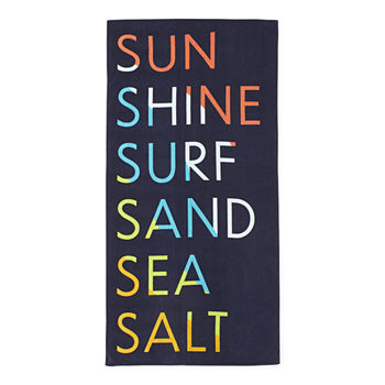Outdoor Oasis Sun Surf Sea Printed Beach Towel