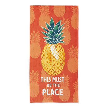 Outdoor Oasis Pineapple Printed Beach Towel