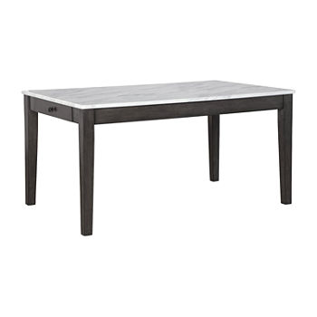 Signature Design by Ashley® Luvan Rectangular Faux Marble-Top Dining Table