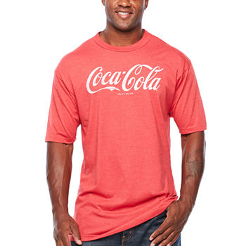 Coca Cola Big and Tall Mens Crew Neck Short Sleeve Regular Fit Graphic T-Shirt