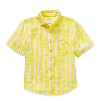 Thereabouts Little & Big Boys Short Sleeve Button-Down Shirt