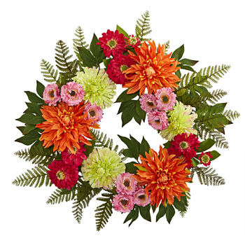 20" Dahlia Wreath
