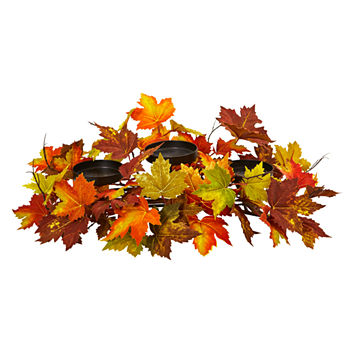Maple Leaf Artificial Arrangement Candelabrum