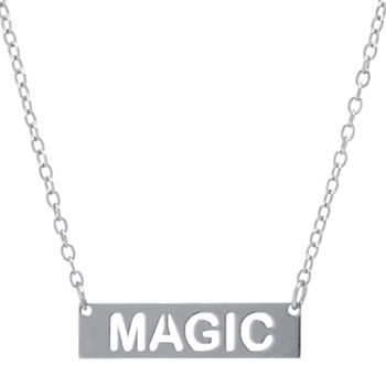 Silver Treasures Magic Sterling Silver 16 Inch Cable Pendant Necklace