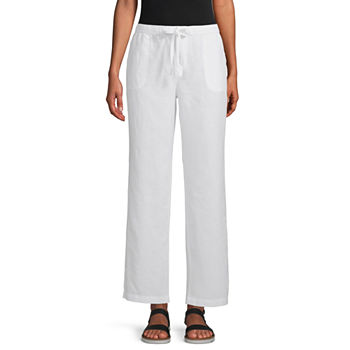 Elastic Waist White Pants for Women - JCPenney