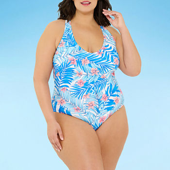 Mynah Womens Floral One Piece Swimsuit Plus