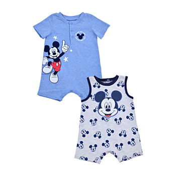 Disney Baby Boys 2-pc. Short Sleeve Mickey and Friends Mickey Mouse Romper