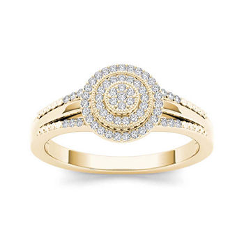 1/6 CT. T.W. Diamond 10K Yellow Gold Engagement Ring