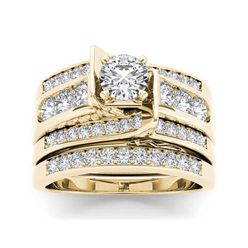 1 1/4 CT. T.W. Diamond 14K Yellow Gold Bridal Ring Set