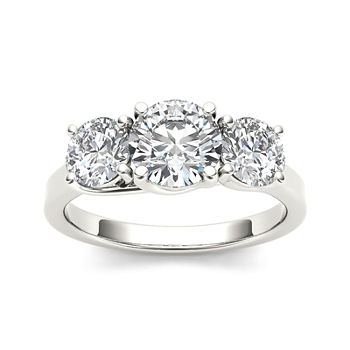 2 CT. T.W. Diamond 14K White Gold 3-Stone Engagement Ring