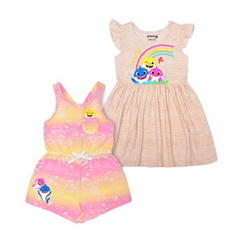 Nickelodeon Toddler Girls Sleeveless Flutter Sleeve Baby Shark 2-pc. Dress Set