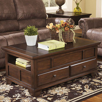 Signature Design by Ashley Gately 2-Drawer Lift-Top Coffee Table